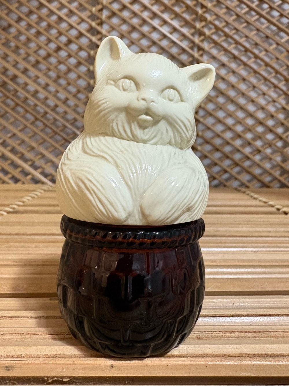 Vintage Avon Kittens Hideaway Cream Jar